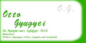 otto gyugyei business card